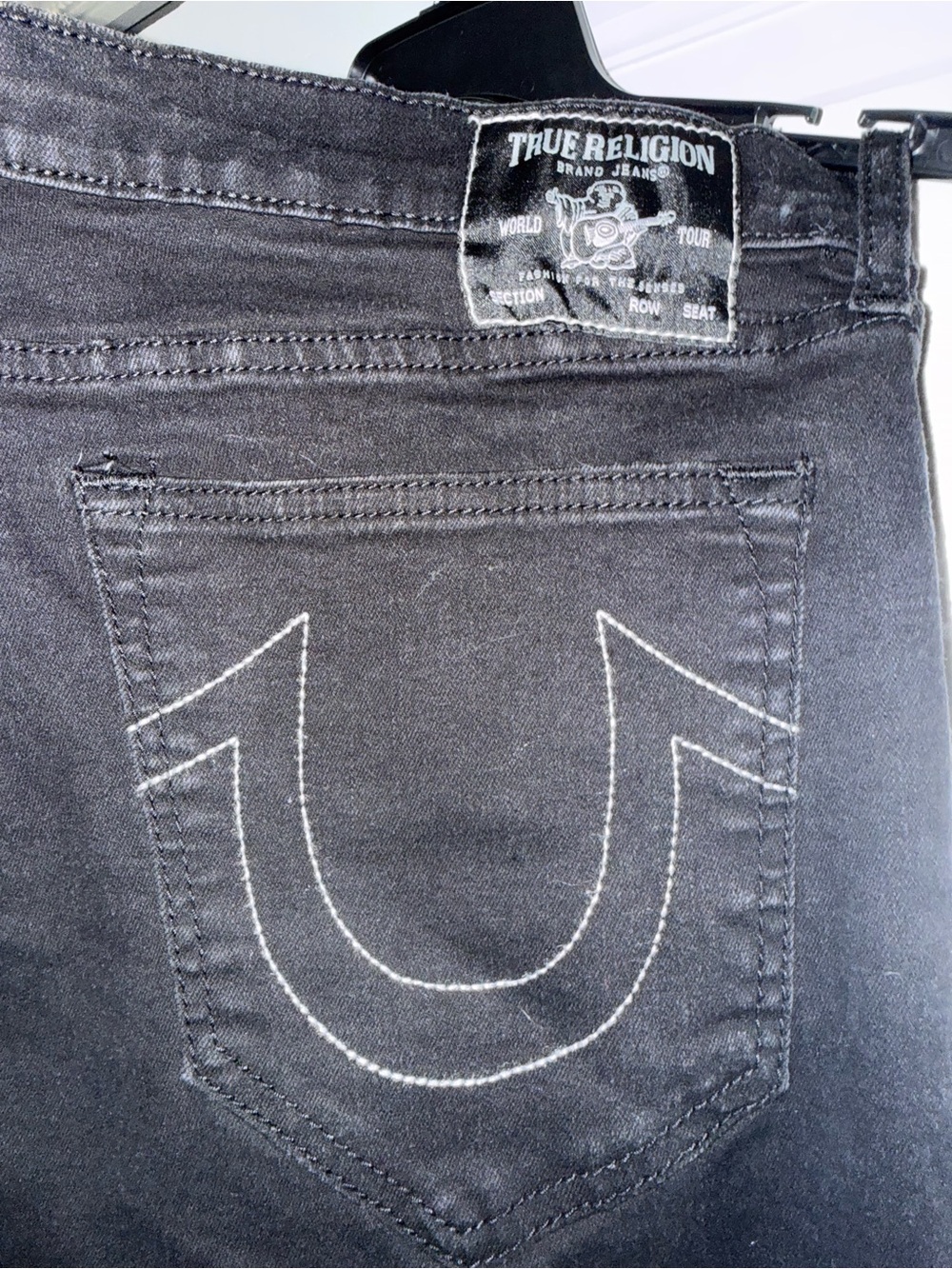 True Religion Men’s Black Slim Jeans (Rocco Relaxed Skinny)
